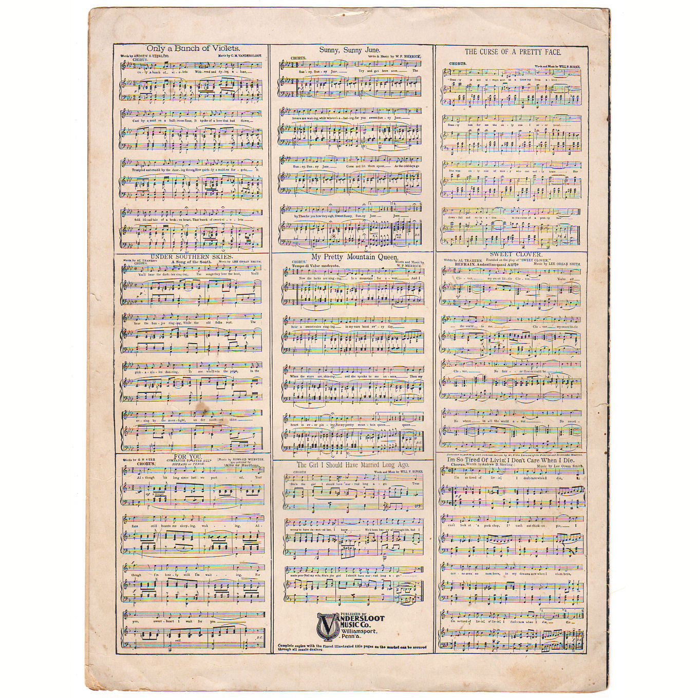 Under Southern Skies A Song of the South Vintage 1900s Sheet Music Lottie Blair Parker - Avid Vintage