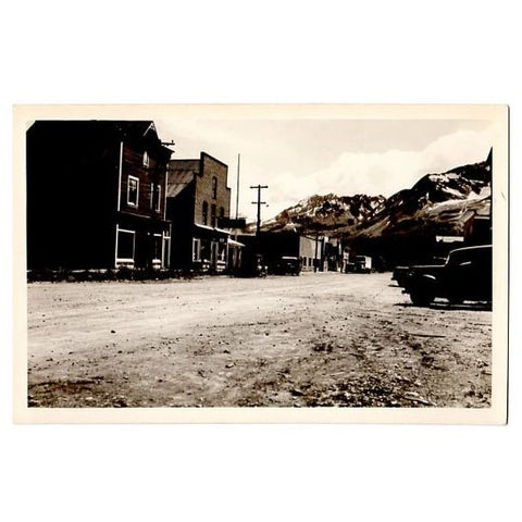 Vintage 1930s EKC Real Photo Postcard Valdez Alaska Street Scene Mountains - Avid Vintage