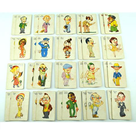 Old Maid Whitman Card Game Vintage 1940s Playing Cards Lot of 39