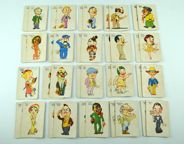 Old Maid Whitman Card Game Vintage 1940s Playing Cards Lot of 39