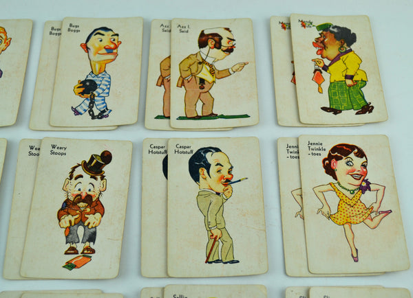 Old Maid Whitman Card Game Vintage 1940s Playing Cards Lot of 39