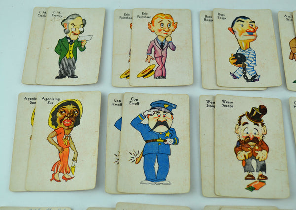 Old Maid Whitman Card Game Vintage 1940s Playing Cards Lot of 39