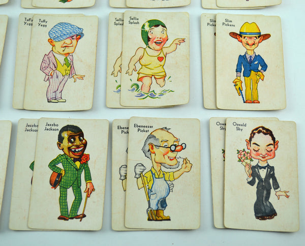 Old Maid Whitman Card Game Vintage 1940s Playing Cards Lot of 39
