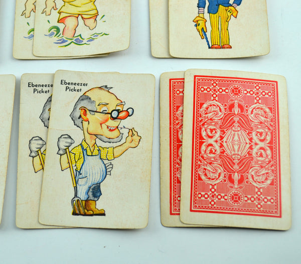 Old Maid Whitman Card Game Vintage 1940s Playing Cards Lot of 39