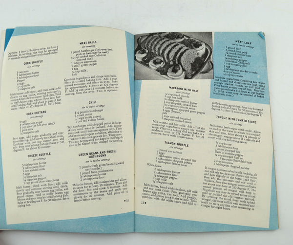 Vintage 1945 Cookbook Your Frigidaire Recipes Book