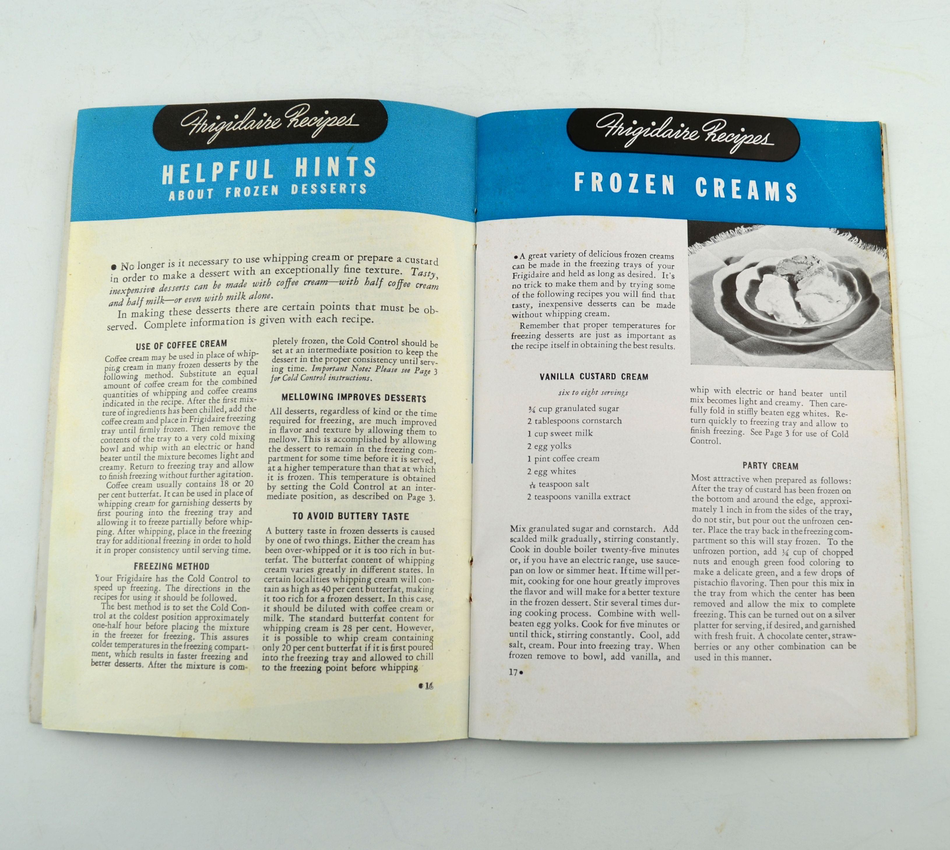 Vintage 1945 Cookbook Your Frigidaire Recipes Book