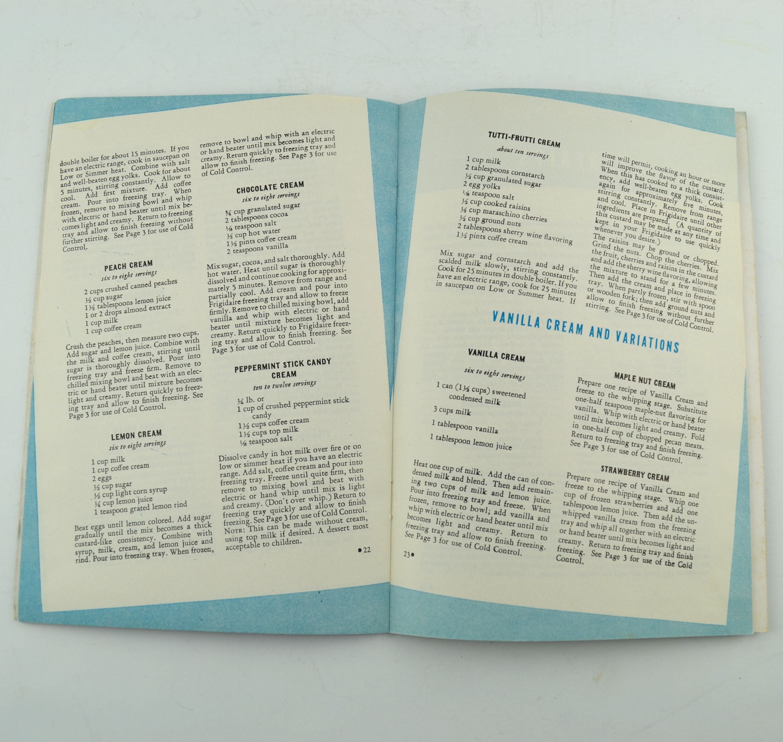 Vintage 1945 Cookbook Your Frigidaire Recipes Book