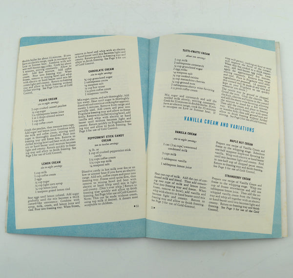 Vintage 1945 Cookbook Your Frigidaire Recipes Book