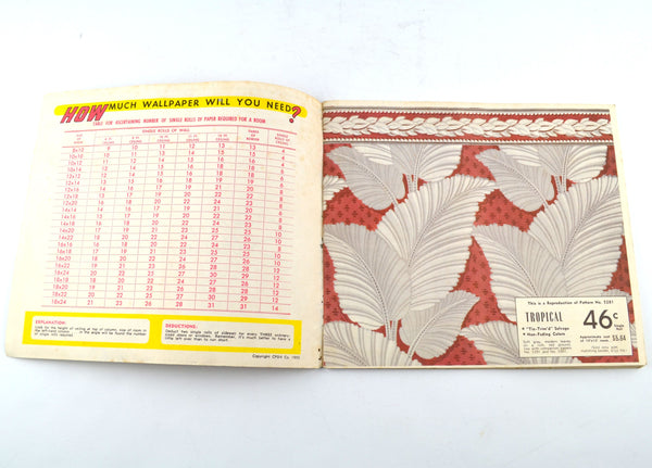 Vintage 1950 Stratosphere Wallpaper Sales Book Thornton Ohiowa Nebraska