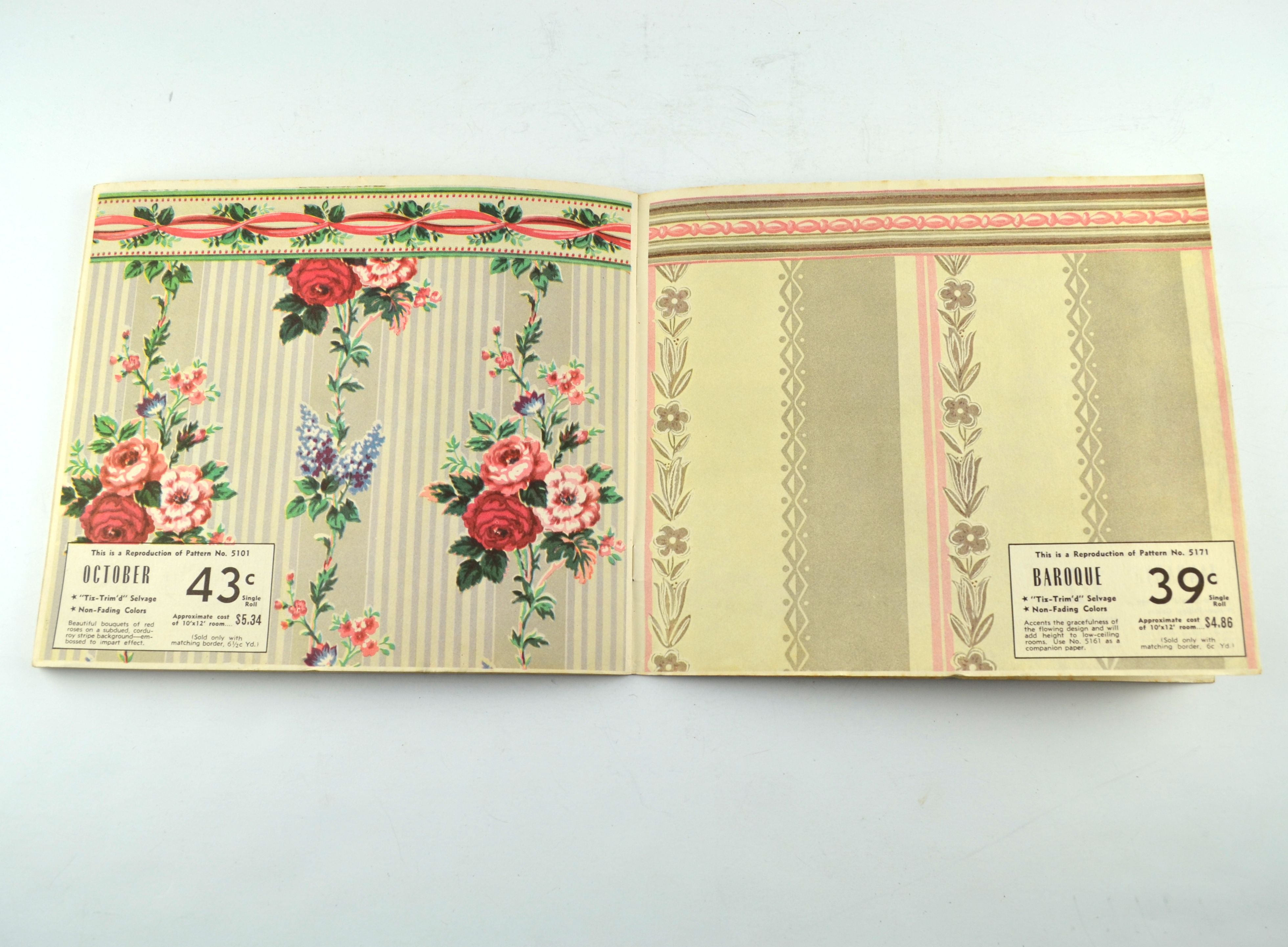Vintage 1950 Stratosphere Wallpaper Sales Book Thornton Ohiowa Nebraska