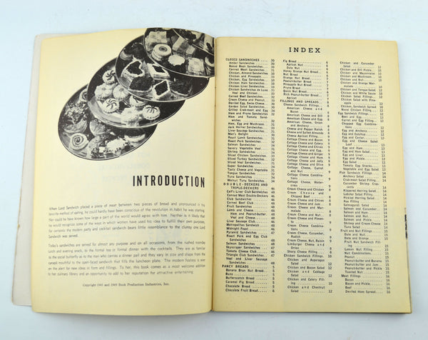 Vintage 1955 Cookbook 500 Tasty Sandwiches Culinary Arts Softcover Sandwich Recipes
