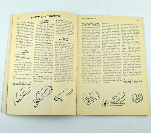 Vintage 1955 Cookbook 500 Tasty Sandwiches Culinary Arts Softcover Sandwich Recipes