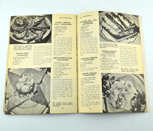 Vintage 1955 Cookbook 500 Tasty Sandwiches Culinary Arts Softcover Sandwich Recipes