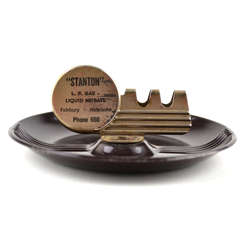Vintage Advertising Ashtray Stanton LP Gas Fairbury Nebraska Phone 650