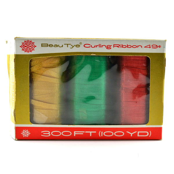 Vintage Beau Tye Christmas Curling Ribbon 3 Spools