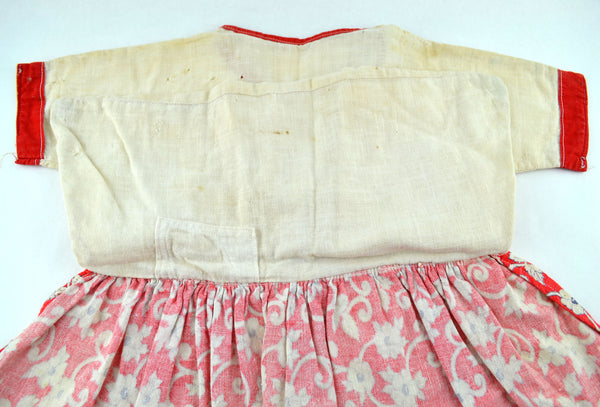 Vintage Clothes Pin Bag Holder Girls Dress Red Floral