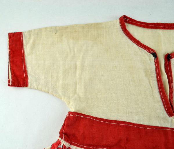 Vintage Clothes Pin Bag Holder Girls Dress Red Floral