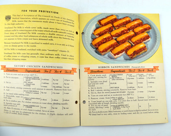 Vintage Cookbook 1941 Pet Milk Mary Lee Taylor Meals that Please