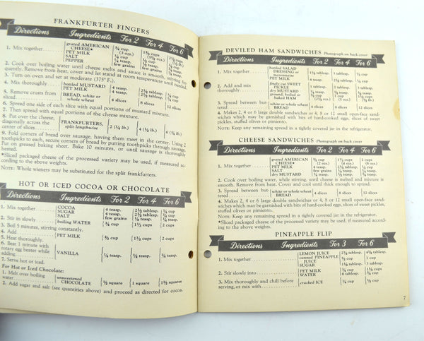 Vintage Cookbook 1941 Pet Milk Mary Lee Taylor Meals that Please