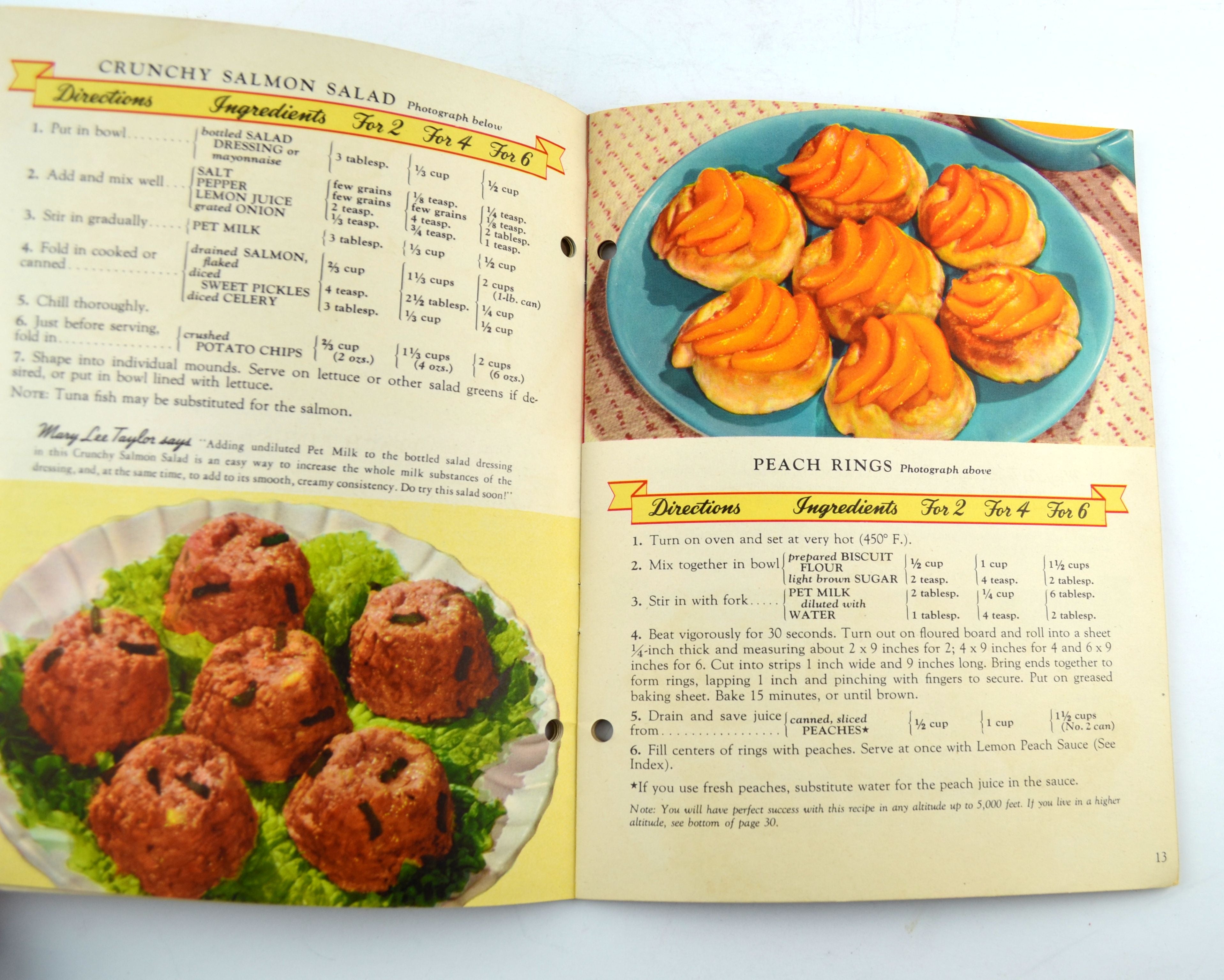 Vintage Cookbook 1941 Pet Milk Mary Lee Taylor Meals that Please - Avid Vintage