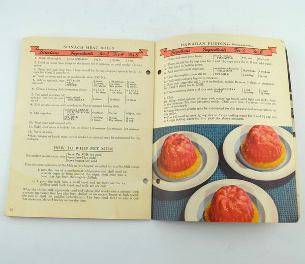 Vintage Cookbook 1941 Pet Milk Mary Lee Taylor Meals that Please