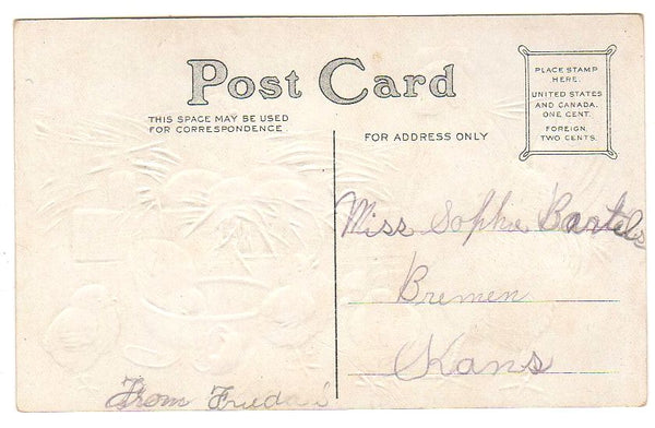 Vintage Embossed Easter Greetings Post Card Mother Hen and Baby Chicks - Avid Vintage