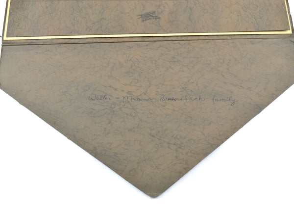 Vintage Family Photo Cardboard Frame Id'd Bruensbach Marysville Kansas