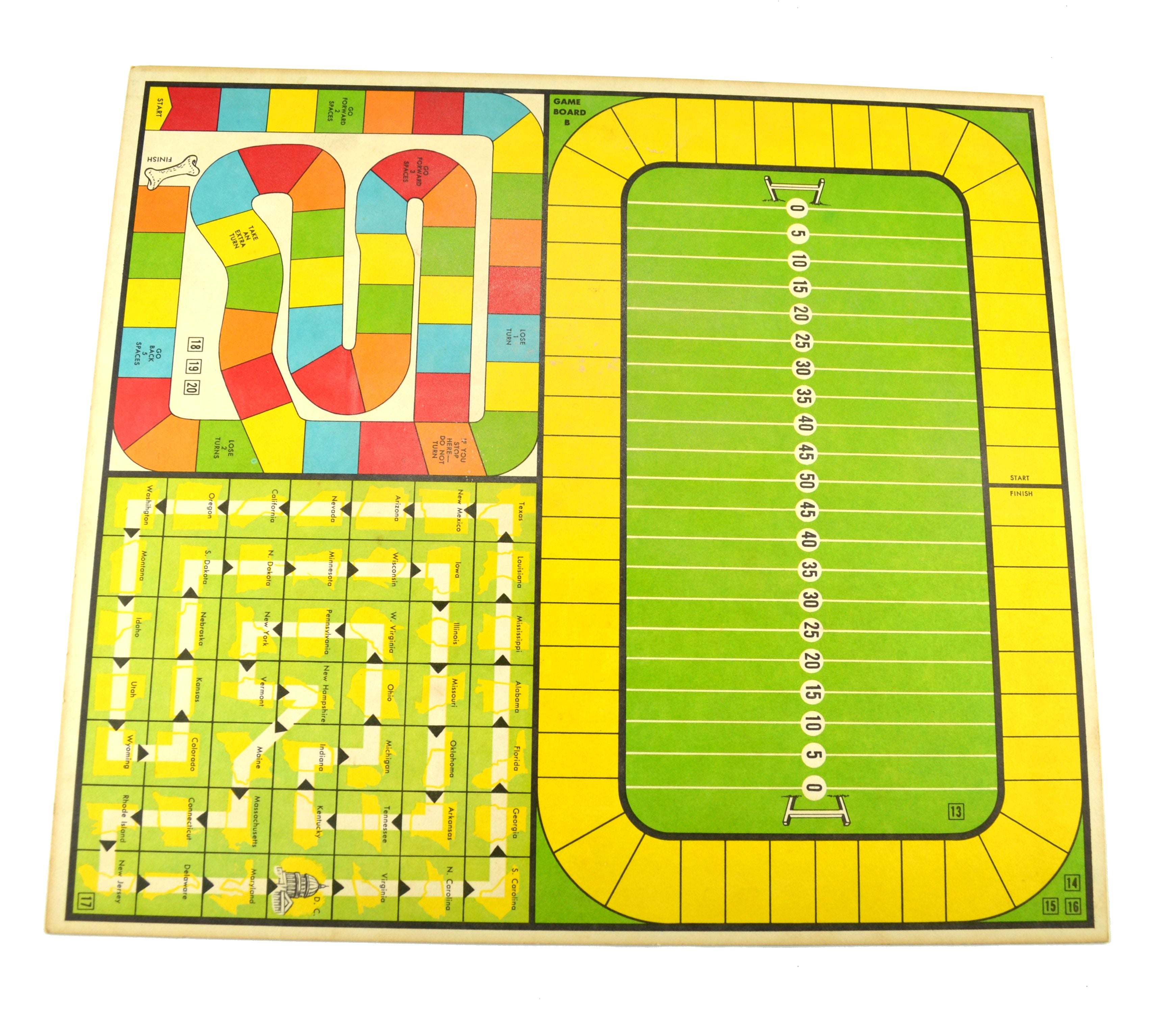 Vintage Game Boards Lot of 3 Variety Football Cops and Robbers - Avid Vintage