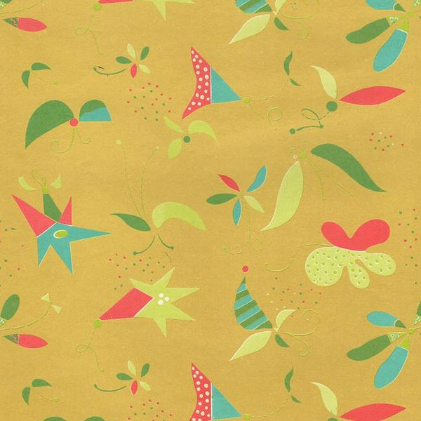Vintage Wrapping Paper Funky Retro Design 1960s Gift Wrap