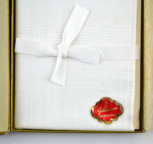 Vintage Goldenweve Men's Handkerchiefs Monogram G Set of 3 in Box