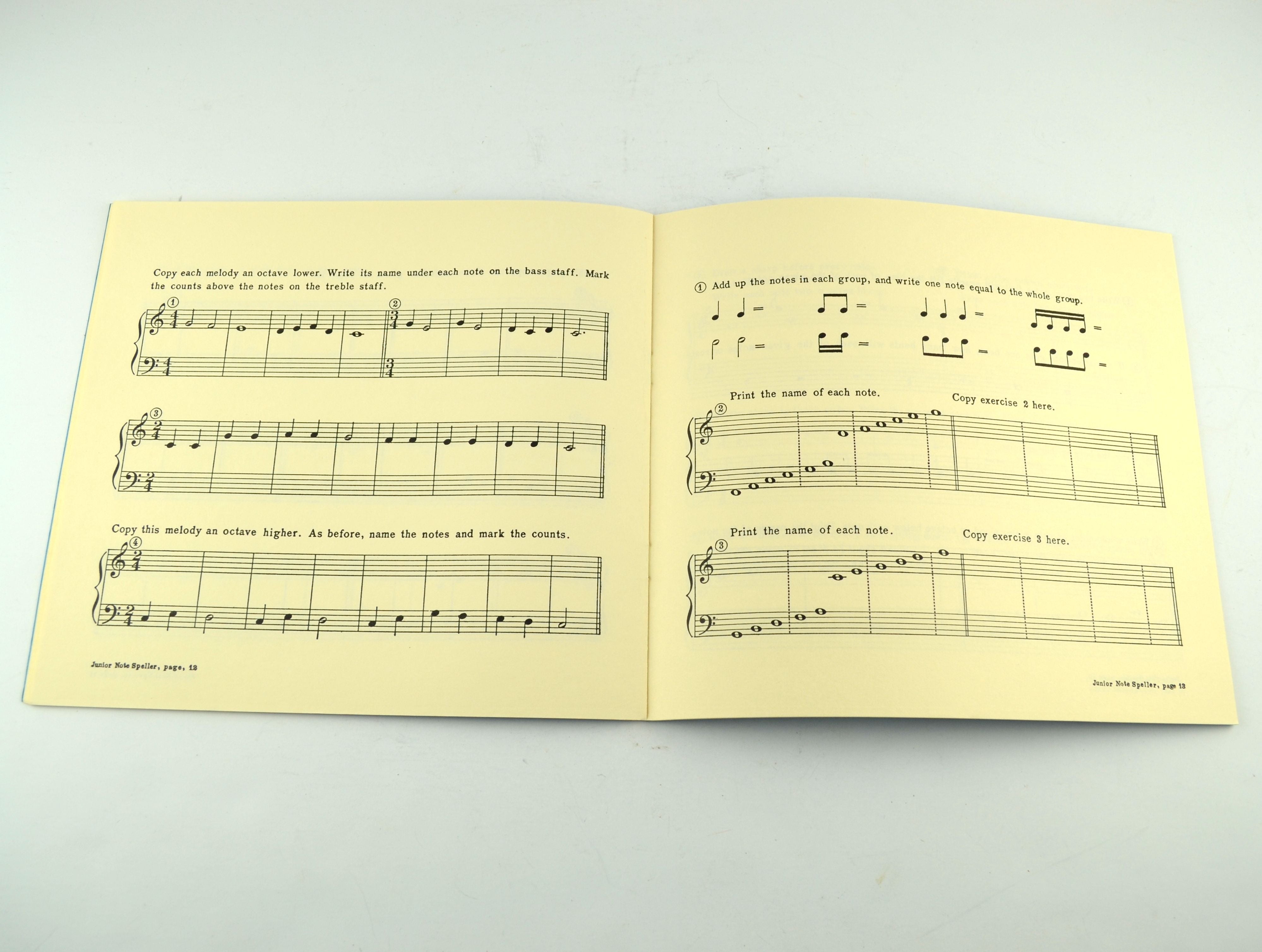 Vintage Junior Note Speller L M Dodd 1949 Piano Music Lesson Book