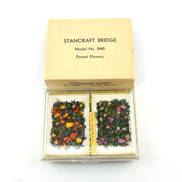 Vintage Playing Cards Stancraft Bridge Forest Flowers Sealed Decks Gold Speckled Case - Avid Vintage