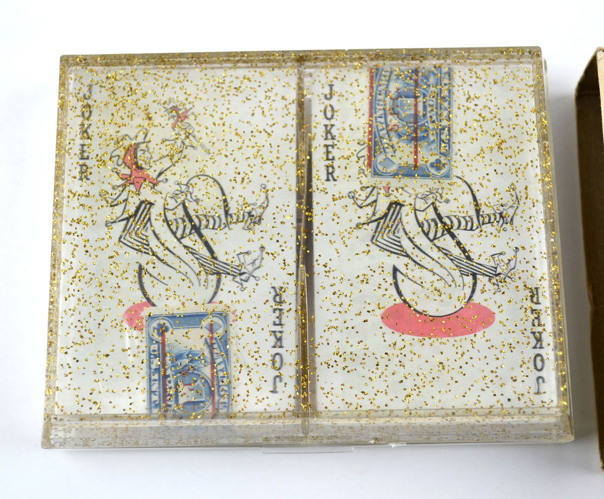 Vintage Playing Cards Stancraft Bridge Forest Flowers Sealed Decks Gold Speckled Case - Avid Vintage