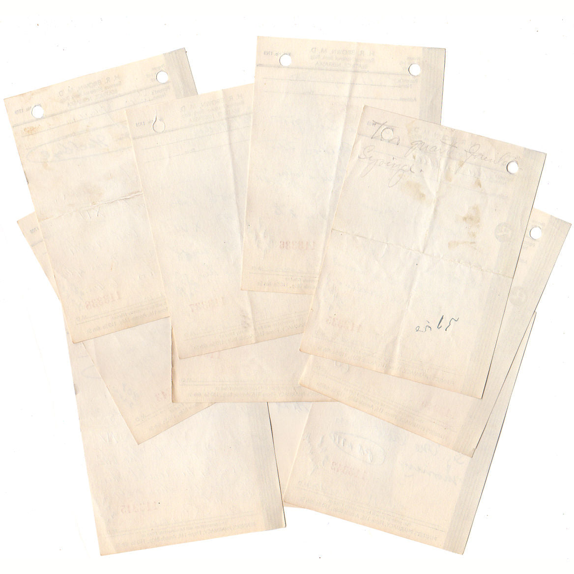 Vintage 1940s Handwritten Pharmacy Prescriptions Lot of 10 - Avid Vintage