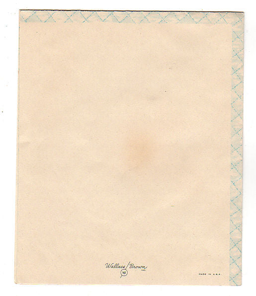 1940s Wallace Brown New Baby Greeting Card Baby in Pink Booties - Avid Vintage