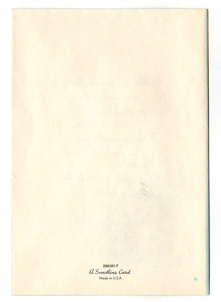 Vintage 1960s Get Well Girl in Pink Dress Parasol and Gray Kitten Unused - Avid Vintage