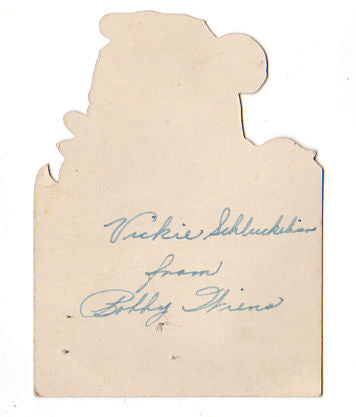 Vintage 1940s Anthropomorphic Valentine Card Artist Duck with Paintbrush Red Beret - Avid Vintage