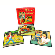 Vintage Whitman Picture Puzzles 4414 Boxed Set of 3 Rooster and Children - Avid Vintage
