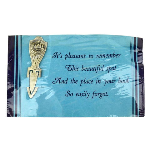 Vintage Boys Town Nebraska Metal Bookmark on Original Card Unused - Avid Vintage