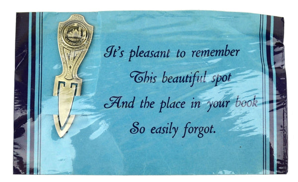 Vintage Boys Town Nebraska Metal Bookmark on Original Card Unused - Avid Vintage