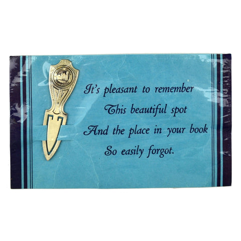 Vintage Metal Bookmark Boys Town Nebraska on Original Card - Avid Vintage