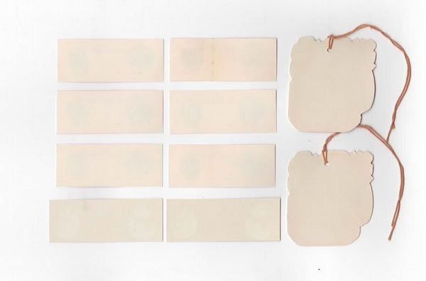 Vintage Christmas Stringed Gift Tags Lot of 10 Kittens, Candy Canes, Snowmen - Avid Vintage