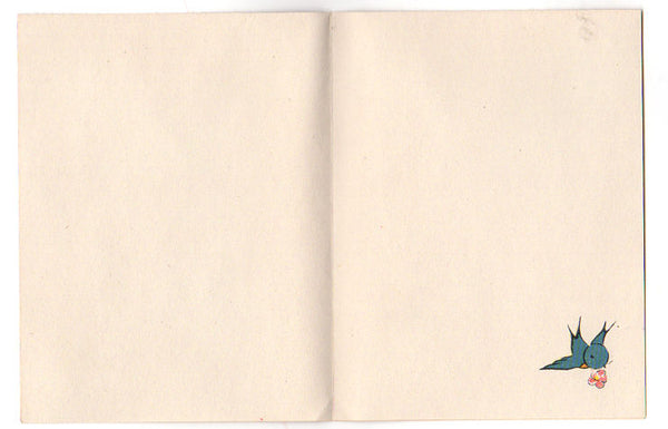 Vintage Hobby Get Well Card Sweet Little Puppy Under Mushroom Blue Bird - Avid Vintage