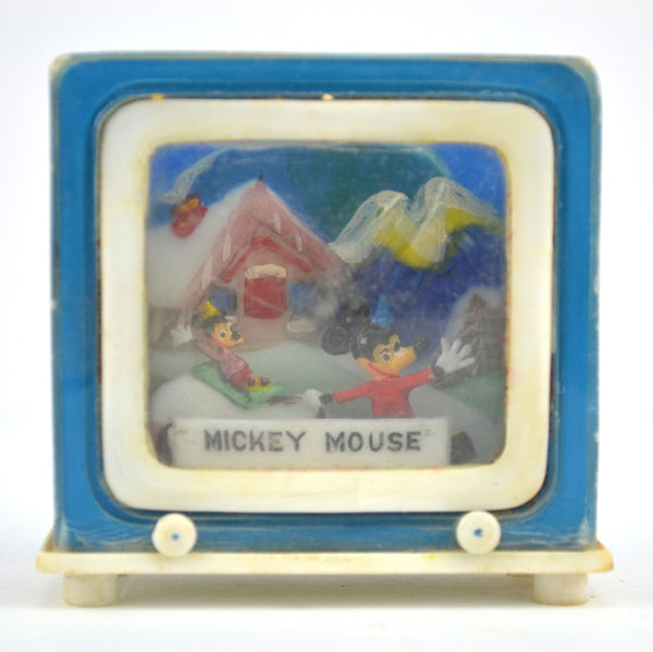 Vintage 1959 Walt Disney Mickey Mouse Snow Globe Snowdome TV Television - Avid Vintage