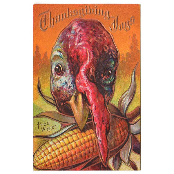 Vintage Thanksgiving Turkey Postcard Prize Winner Embossed - Avid Vintage