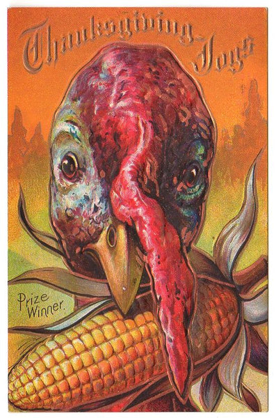 Vintage Thanksgiving Turkey Postcard Prize Winner Embossed - Avid Vintage