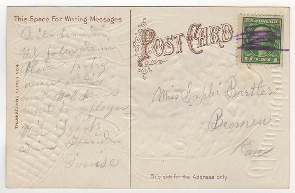 Vintage Thanksgiving Turkey Postcard Prize Winner Embossed - Avid Vintage