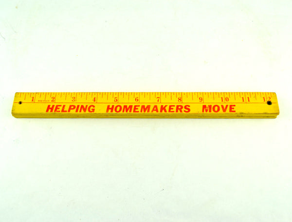 Vintage Tri Fold Folding Advertising Yardstick Aero Mayflower Transit Company Wooden Ruler - Avid Vintage