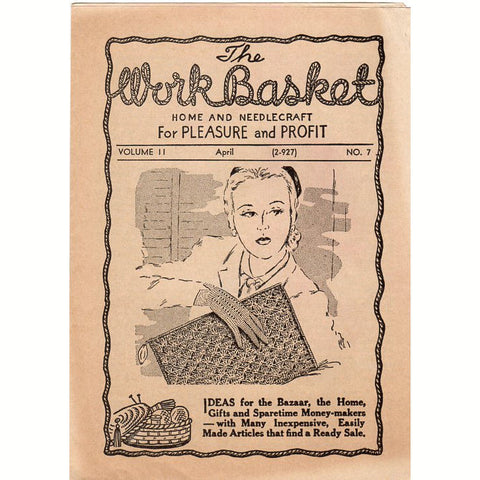 Vintage WorkBasket Magazine April 1946 Volume 11 No 7 Trumpet Flower Quilt Pattern - Avid Vintage