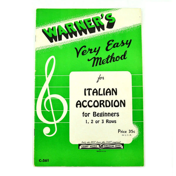 Warner's Italian Accordion 1923 Instruction Book Easy Method for Beginners - Avid Vintage